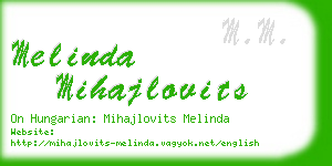 melinda mihajlovits business card